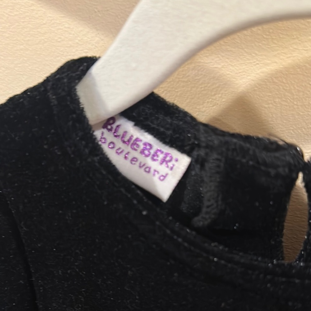 Blueberi Boulevard Black Velvet Dress - Picture 2 of 3